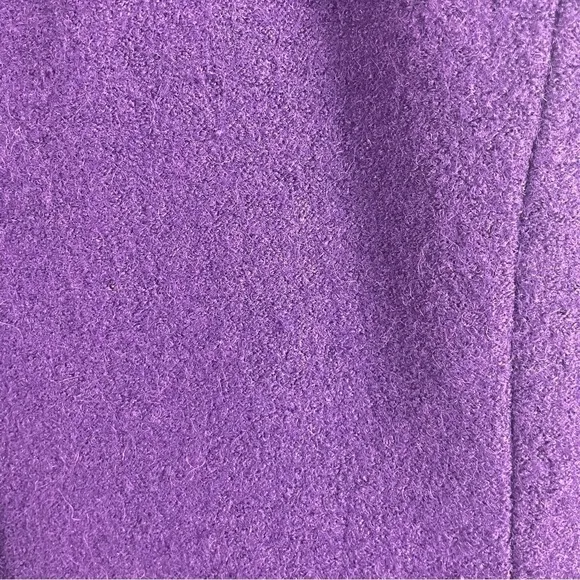 Talbots Wool Blend Purple Blazer Notched Collar Front Pockets Shorter Length 4P