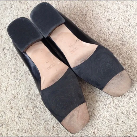 Taryn Rose Leather Loafers Black &amp; Silver with Buckle Women’s EU Size 40