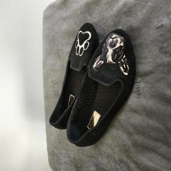 Ted Baker AYAYA Style Dog Shoe Loafers French Bulldog Paw Print