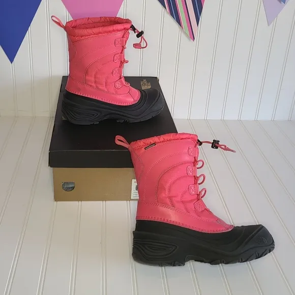 The North Face Alpenglow IV Snow Boots Paradise Pink/Black Little Grl/Yth Size 3