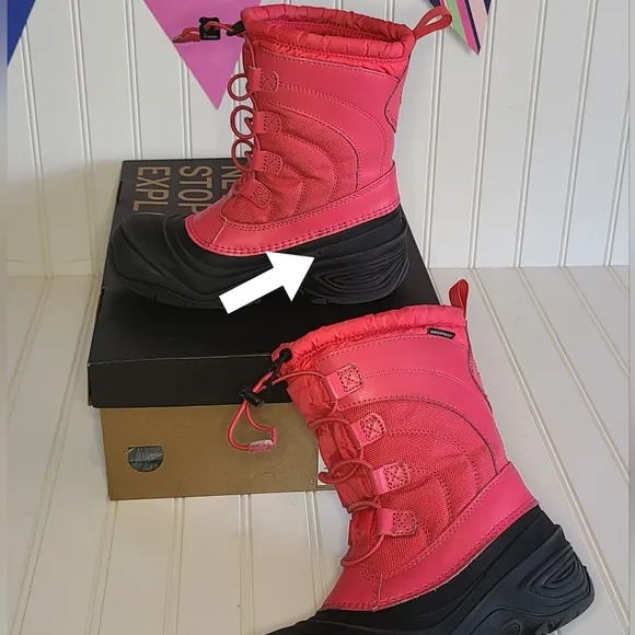 The North Face Alpenglow IV Snow Boots Paradise Pink/Black Little Grl/Yth Size 3