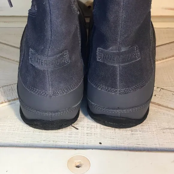 The North Face Nuptse faux Fur Boots Iron Gate Grey Quail Grey purple sz 8.5
