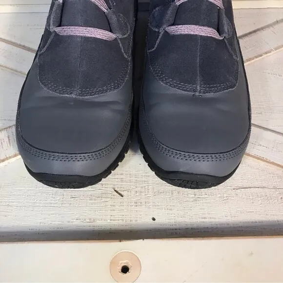 The North Face Nuptse faux Fur Boots Iron Gate Grey Quail Grey purple sz 8.5