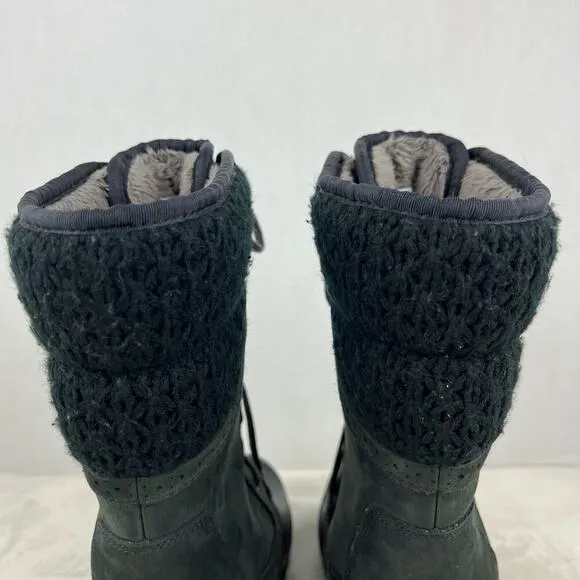 The North Face Shellista Il Mid Apres Boots Black Womens Sz 8.5 Waterproof
