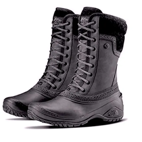 The North Face Shellista ll Mid Waterproof Primaloft Leather Boots Black