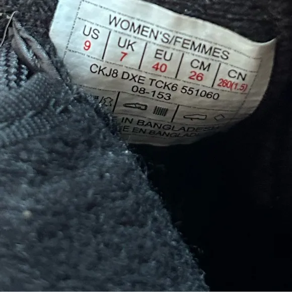 The North Face Thermo Ball Lace Waterproof Black Black Pink Winter Boots Size 9