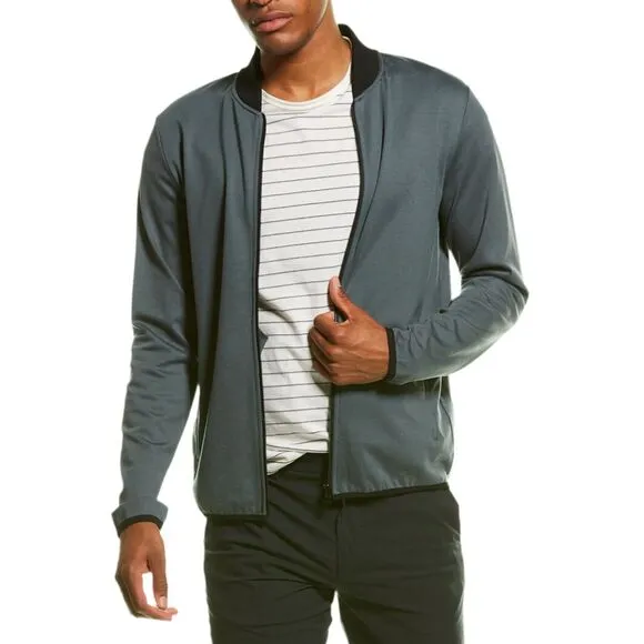 Theory Stealth Bomber Mens M Plinth Grey Stretch Tech Knit NWT D/C Rare