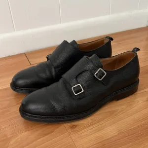 Thom Browne Black Fleece Brooks Brothers Black Monkstrap Oxford Loafers Size 10