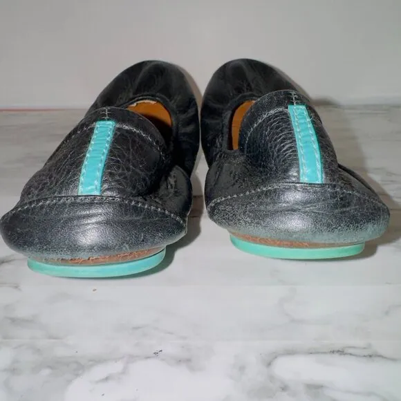 Tieks Black Leather Slip On Ballet Flats size US 8