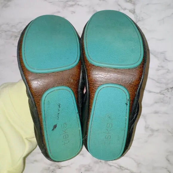 Tieks Black Leather Slip On Ballet Flats size US 8