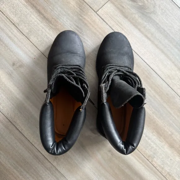 Timberland 6-Inch Black Nubuck Boots Men’s Size 7M Waterproof Work Boots