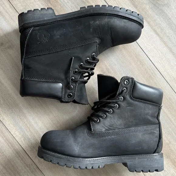 Timberland 6-Inch Black Nubuck Boots Men’s Size 7M Waterproof Work Boots