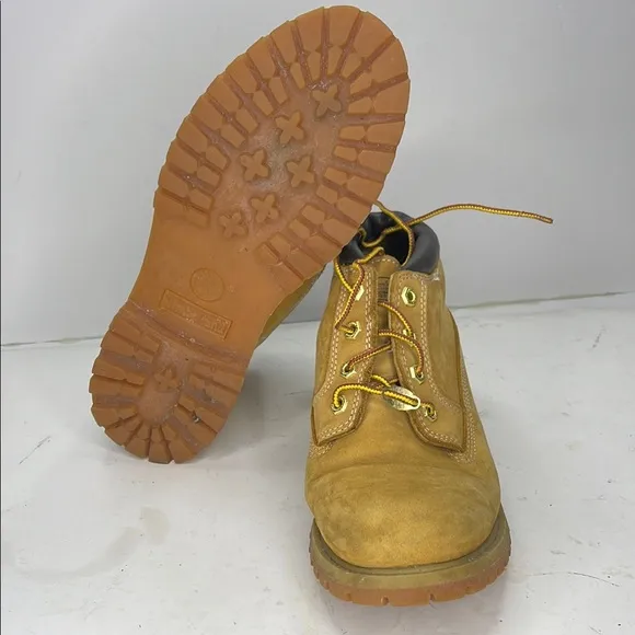Timberland Tan and Black Boots Durable Nubuck Leather