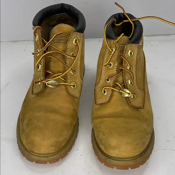 Timberland Tan and Black Boots Durable Nubuck Leather