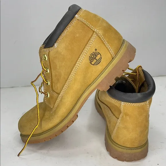 Timberland Tan and Black Boots Durable Nubuck Leather
