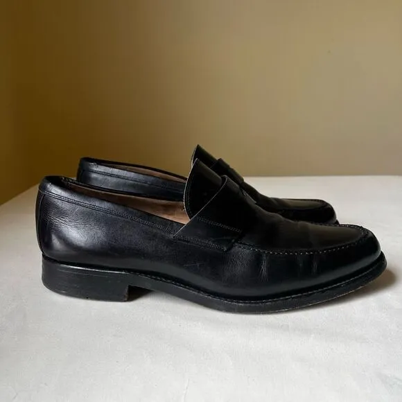 To Boot New York Adam Derrick Black Leather Penny Loafers Slip On Mens 11.5
