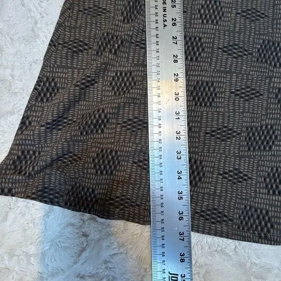 Toad &amp; Co. Rosalinda A-Line Dress Medium Brown Geo Organic Cotton Blend Stretch