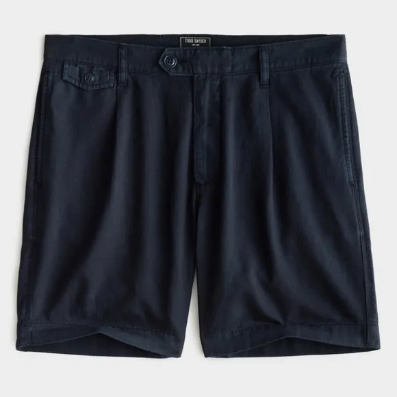 Todd Snyder 7&quot; Pleated Hudson Short in Nightwatch