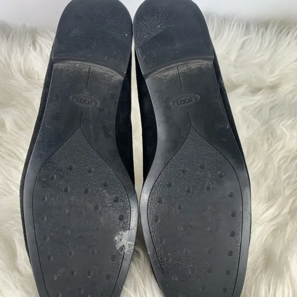 Tod's Black Suede Loafers