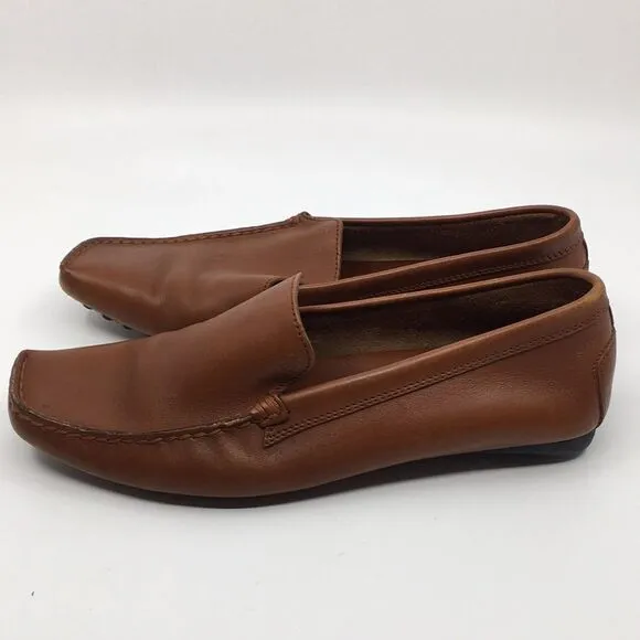 Tod’s Brown Leather Driving Mocassin Driving Loafers Sz EU 36 US 6. *Flawed*
