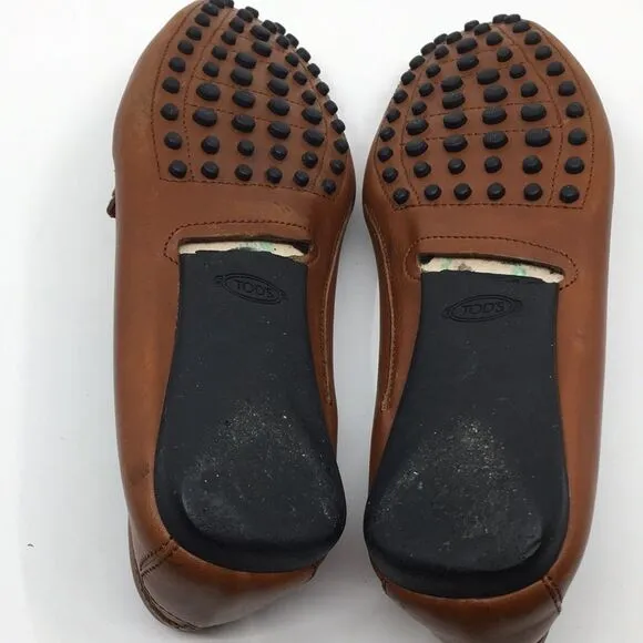 Tod’s Brown Leather Driving Mocassin Driving Loafers Sz EU 36 US 6. *Flawed*