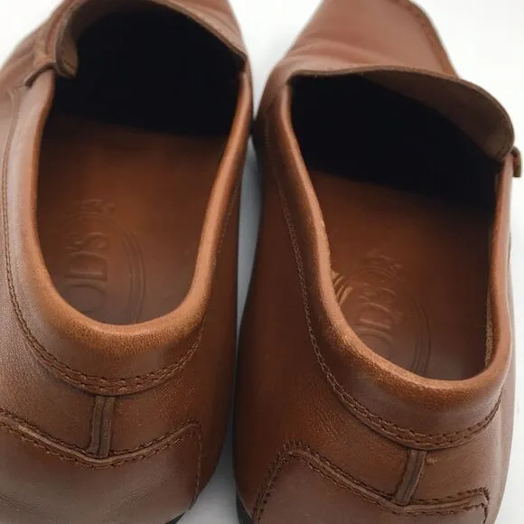 Tod’s Brown Leather Driving Mocassin Driving Loafers Sz EU 36 US 6. *Flawed*