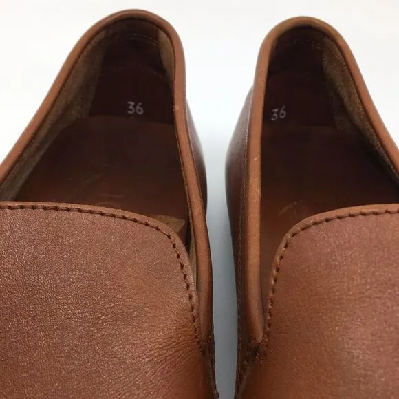 Tod’s Brown Leather Driving Mocassin Driving Loafers Sz EU 36 US 6. *Flawed*