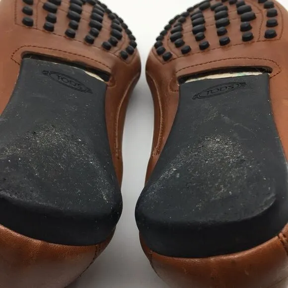 Tod’s Brown Leather Driving Mocassin Driving Loafers Sz EU 36 US 6. *Flawed*