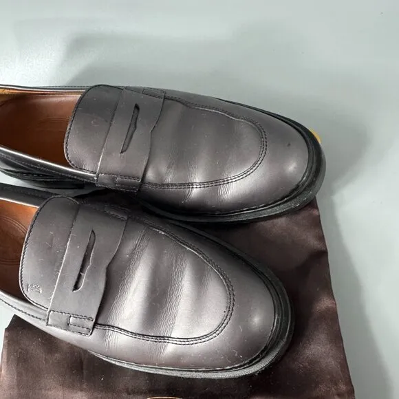 Tod's Gray Leather Loafers, Women's Size 38
