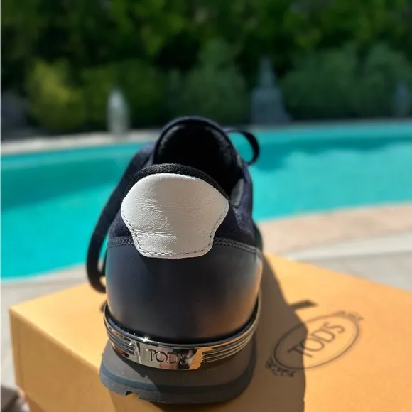 Tod's Quiet Luxury Men's Sneakers- Navy Suede/Tech Nylon