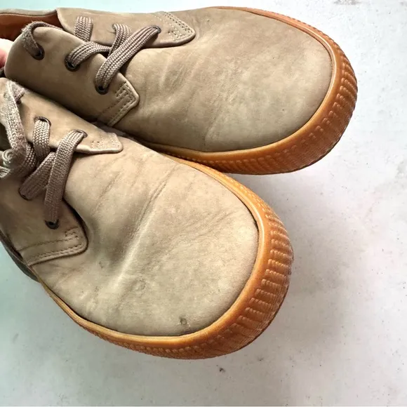Tommy Bahama Beige Leather Lace Up Casual Sneakers MENS Size 9.5