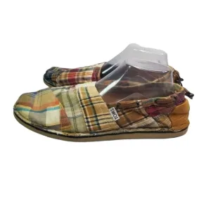 Toms madras plaid mens slip on loafers