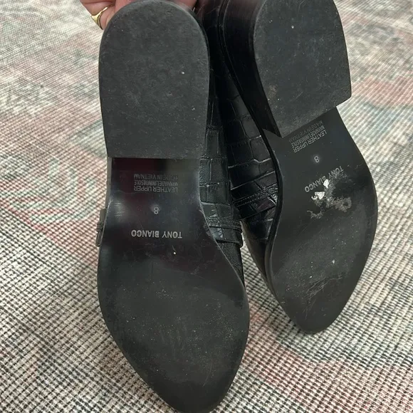 Tony Bianco Molly croc embossed chain loafers