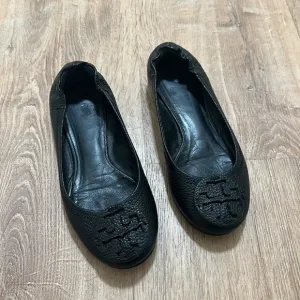 TORY BURCH | Black Leather Ballet Flats
