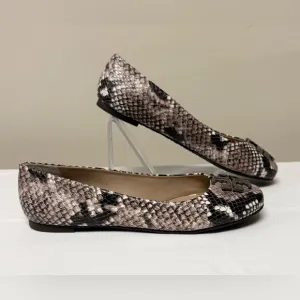 Tory Burch Chelsea Snakeskin Flats, NWOB, Size 6-1/2.