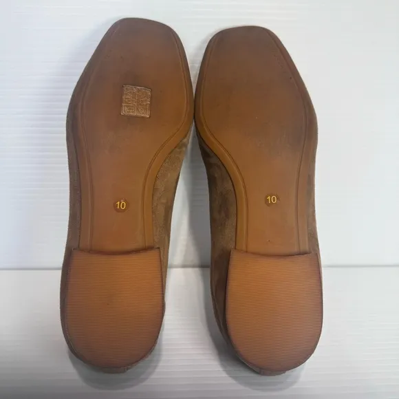 Tory Burch Leigh Tan Suede Loafers Size 10