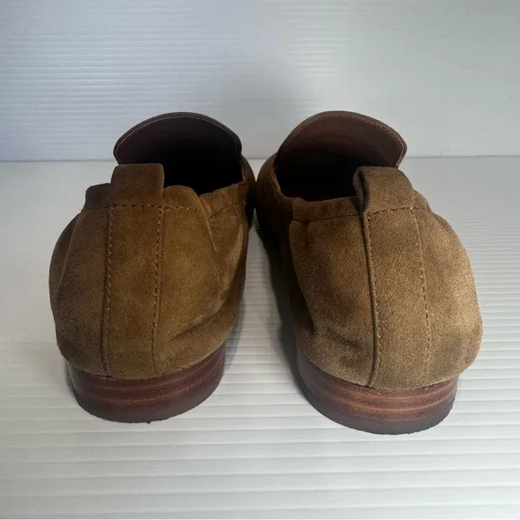 Tory Burch Leigh Tan Suede Loafers Size 10