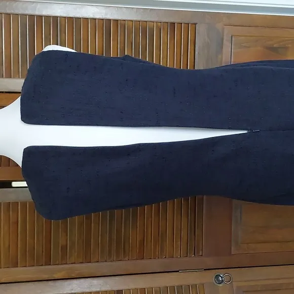 Tory Burch Navy Tweed Sleeveless Midi Dress Sz 10