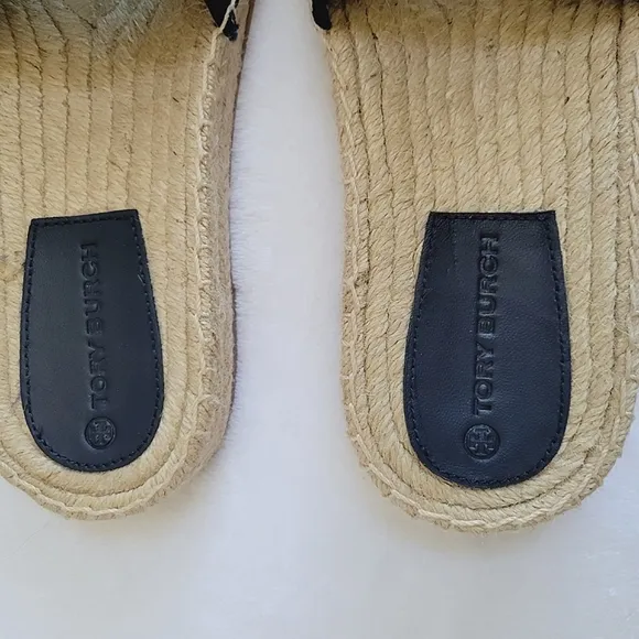 Tory Burch Ribbon Flat Espadrille Slide Sandals