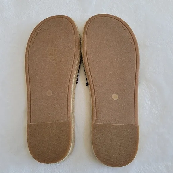 Tory Burch Ribbon Flat Espadrille Slide Sandals
