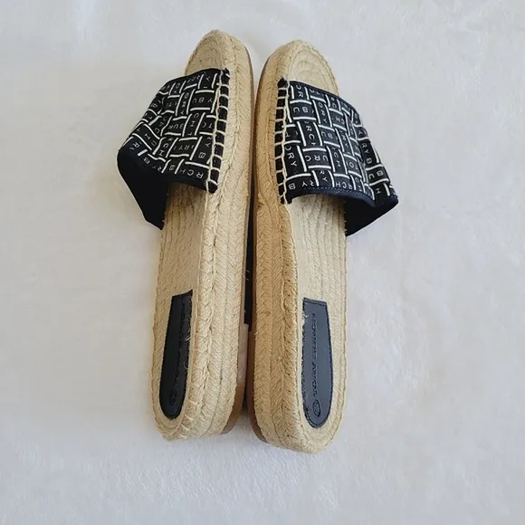 Tory Burch Ribbon Flat Espadrille Slide Sandals
