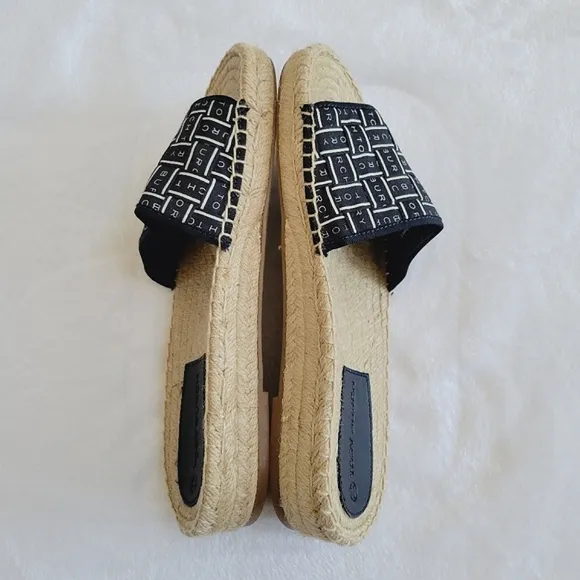Tory Burch Ribbon Flat Espadrille Slide Sandals