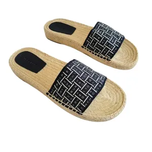 Tory Burch Ribbon Flat Espadrille Slide Sandals