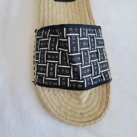 Tory Burch Ribbon Flat Espadrille Slide Sandals