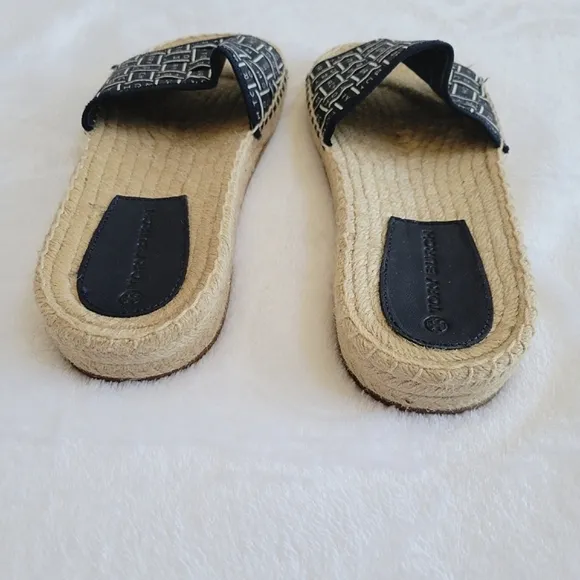 Tory Burch Ribbon Flat Espadrille Slide Sandals
