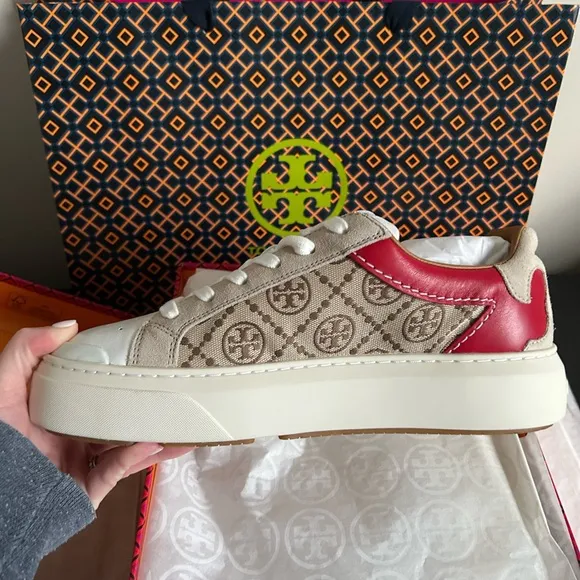 Tory Burch T Monogram Ladybug Sneakers Size 10 Hazel T Monogram Tory Red Calcare