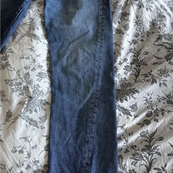Toteme Jeans Womens 27 x 32 Denim Blue Twisted Seam High-rise Straight-leg Jeans