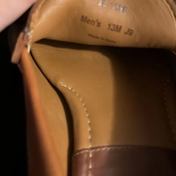 Trask Mens Leather Tan Brown Handsewn Penny Loafers Slip On