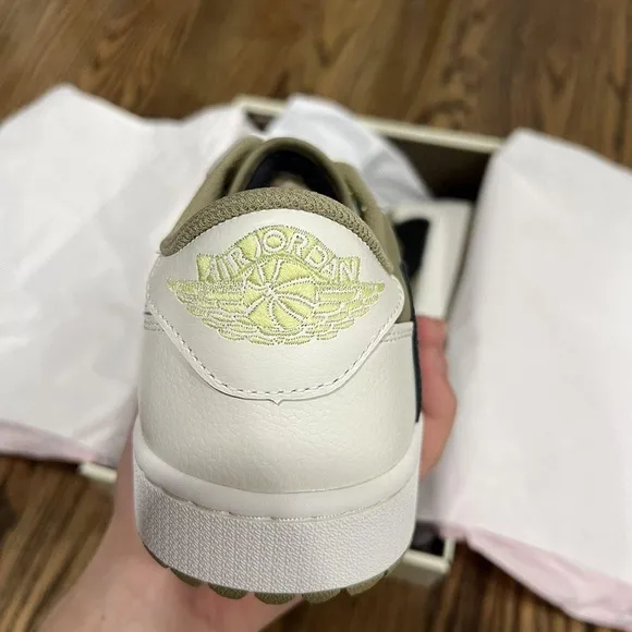 💕Travis Scott x Air Jordan 1 Low Golf &quot;Neutral Olive&quot; Sneakers💕