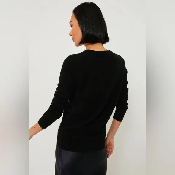 Tuckernuck Black Cashmere V-Neck Sweater (XL)